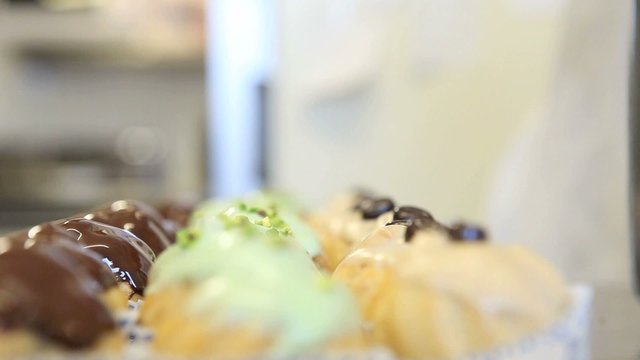 hands pastry chef prepare pastries