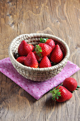 Strawberries in a basket