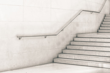 Modern staircase in black and white