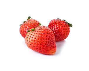 Fresh strawberry isolated on white background