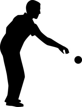 Bocce Player Silhouette