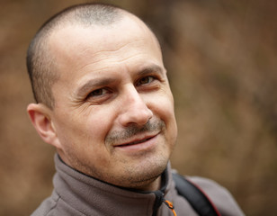 Fototapeta premium Portrait of a handsome man outdoor