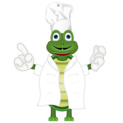 funny turtle cook cooking chef hat cartoon comic illustration