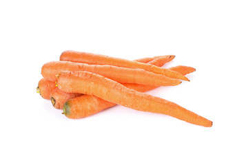 baby carrots isolated on white