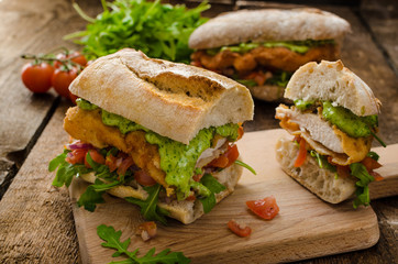 Veal schnitzel - fillet in a bun