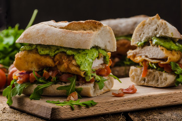 Veal schnitzel - fillet in a bun