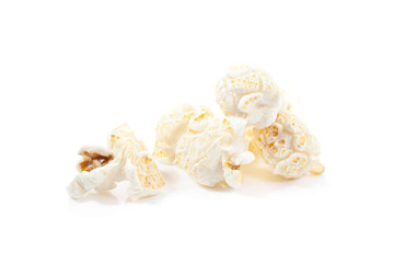 Popcorn pile isolated on white