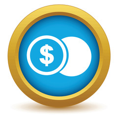 Gold dollar coin icon