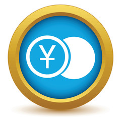 Gold yen coin icon