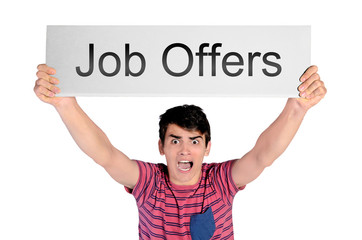 man screaming job offers