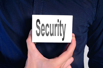 man with security card