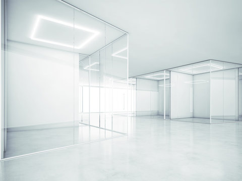 Blank office space. 3D rendering