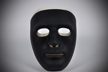 Black and white masks like human behavior, conception