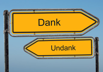 Strassenschild 39 - Dank