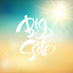 Big Sale Inscription. Calligraphy. Lettering. Vector