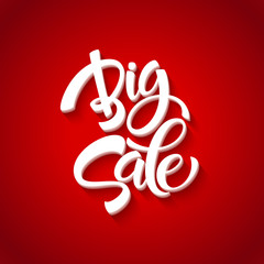Big Sale Inscription. Calligraphy. Lettering. Vector