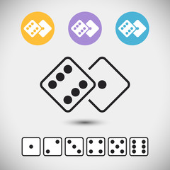 Dice icon set