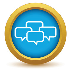 Gold big dialog icon