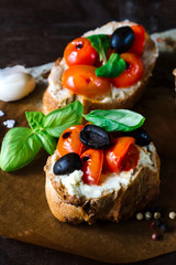 Traditional bruschetta
