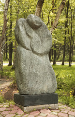 Sculpture in Gagarin  park. Yuzhno-Sakhalinsk