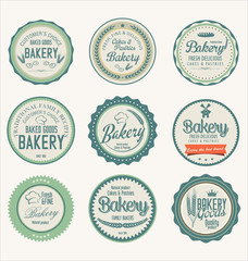 Obraz premium Bakery retro labels