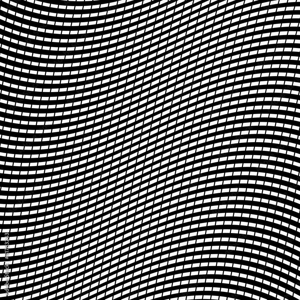 Poster Wavy grid, lattice background/pattern. Abstract vector illustrat