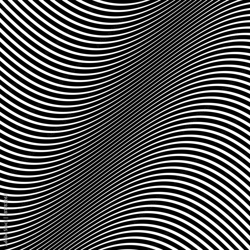 Poster horizontal lines in paralell fashion with wave effect. abstract