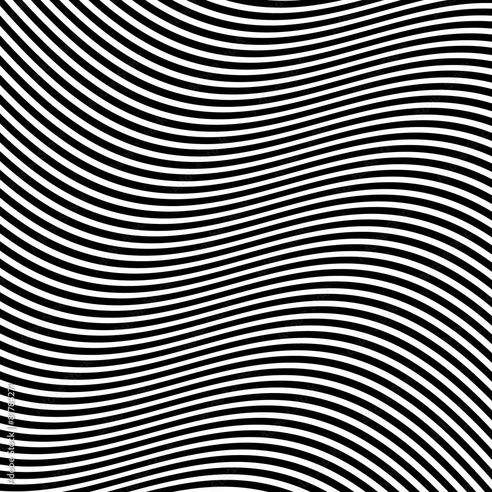 Poster horizontal lines in paralell fashion with wave effect. abstract