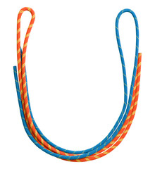 U the outdoor letter made of a climbing rope