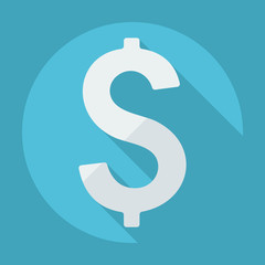 Flat modern design with shadow dollar