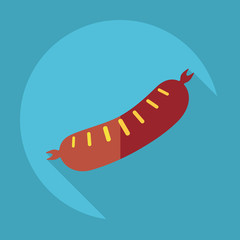 Flat modern design with shadow meat products