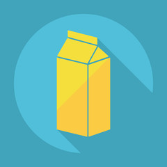 Flat modern design with shadow container a drink