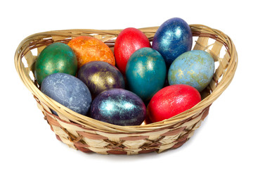 heap of painted easter eggs