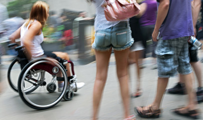 disabled on a city street