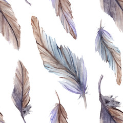 Feather seamless pattern background
