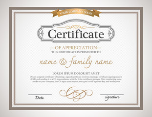 Certificate design template.