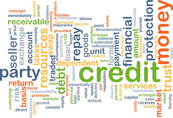 Credit wordcloud concept illustration