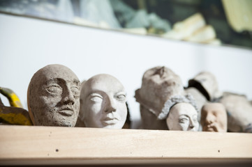 Sicilian puppets' heads