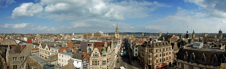 Panoramic view of Oxford, England, UK