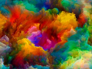 Selbstklebende Fototapeten Explodierende Farbe © agsandrew
