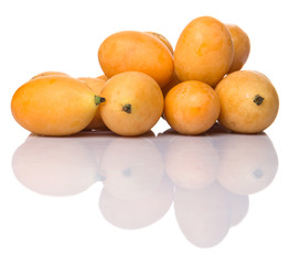 Malaysian marian plum fruit over white background 