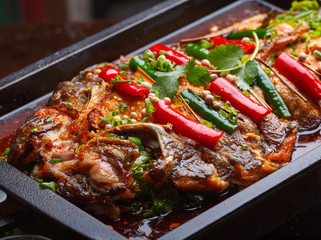Chinese style grilled fish