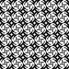 Black and white geometric seamless pattern twist stylish.