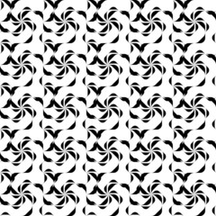Black and white geometric seamless pattern twist stylish.