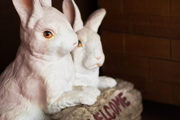 Bunny Statue in garden place
