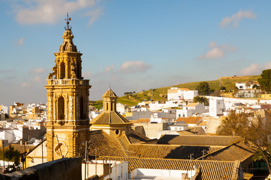 View of Osuna with church.  Andalucia
