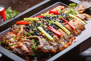 Chinese style grilled fish