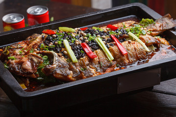 Chinese style grilled fish