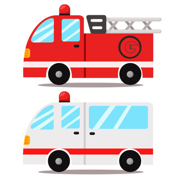 Ambulance And Fire Truck