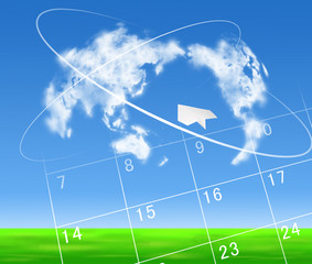 Naklejka premium 外国旅行